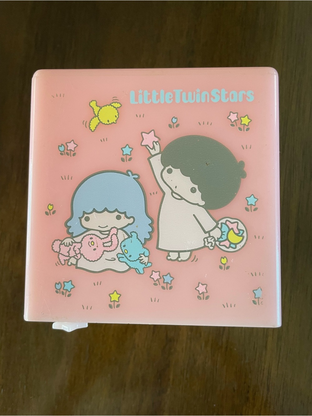 Sanrio Little Twin Stars Rare Vintage Kiki, Lala Pink Trinket Chest 1976 Y2K